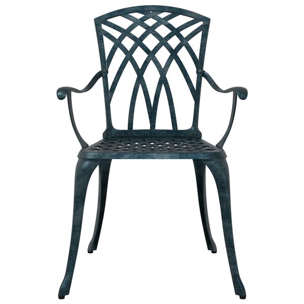 Grote foto vidaxl tuinstoelen 2 st gietaluminium groen tuin en terras tuinmeubelen