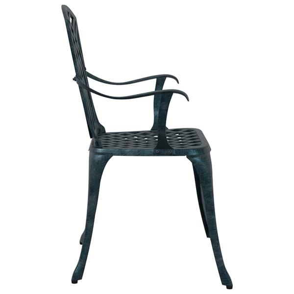 Grote foto vidaxl tuinstoelen 2 st gietaluminium groen tuin en terras tuinmeubelen