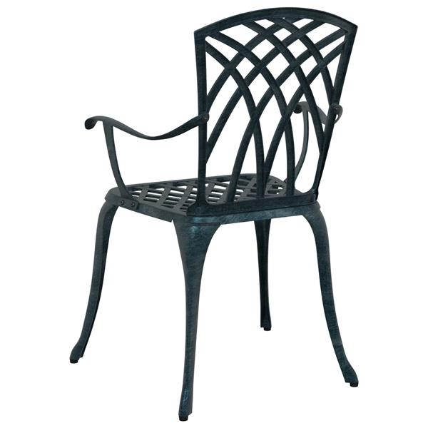 Grote foto vidaxl tuinstoelen 2 st gietaluminium groen tuin en terras tuinmeubelen