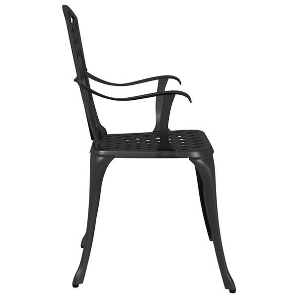 Grote foto vidaxl tuinstoelen 2 st gietaluminium zwart tuin en terras tuinmeubelen