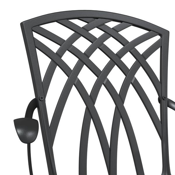 Grote foto vidaxl tuinstoelen 2 st gietaluminium zwart tuin en terras tuinmeubelen