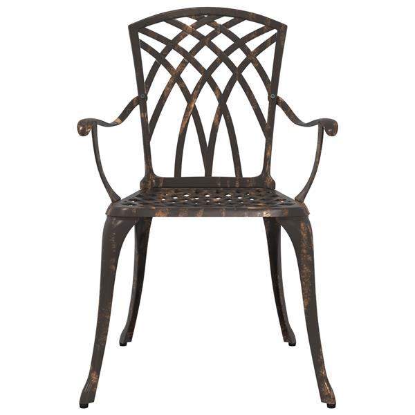 Grote foto vidaxl tuinstoelen 2 st gietaluminium bronskleurig tuin en terras tuinmeubelen