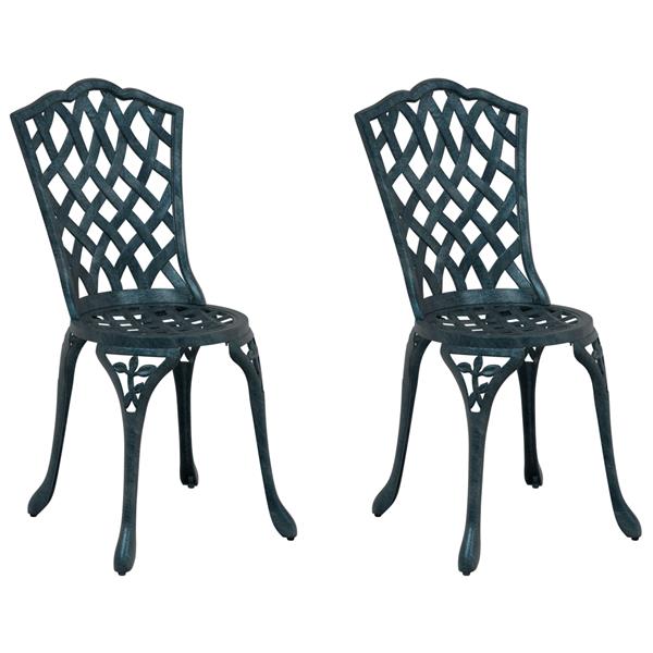 Grote foto vidaxl tuinstoelen 2 st gietaluminium groen tuin en terras tuinmeubelen