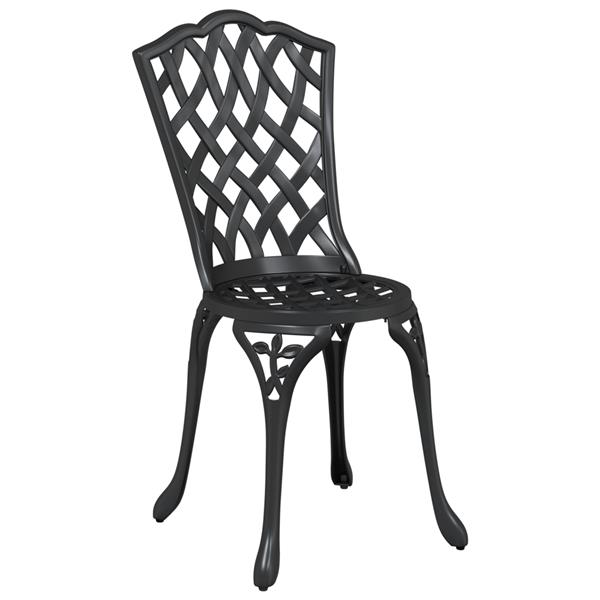 Grote foto vidaxl tuinstoelen 2 st gietaluminium zwart tuin en terras tuinmeubelen