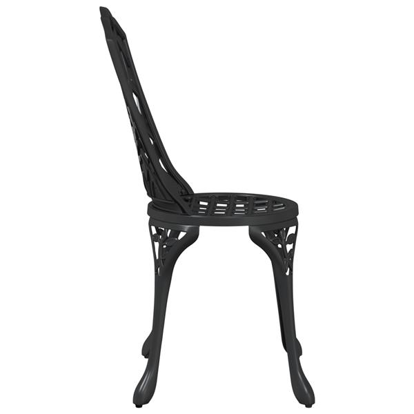 Grote foto vidaxl tuinstoelen 2 st gietaluminium zwart tuin en terras tuinmeubelen