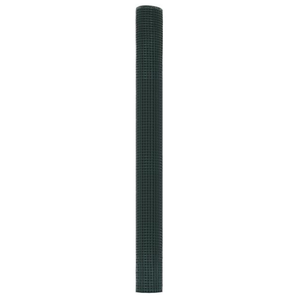 Grote foto vidaxl gelaste draadomheining groen 1 6x25 m staal tuin en terras hekken en schuttingen