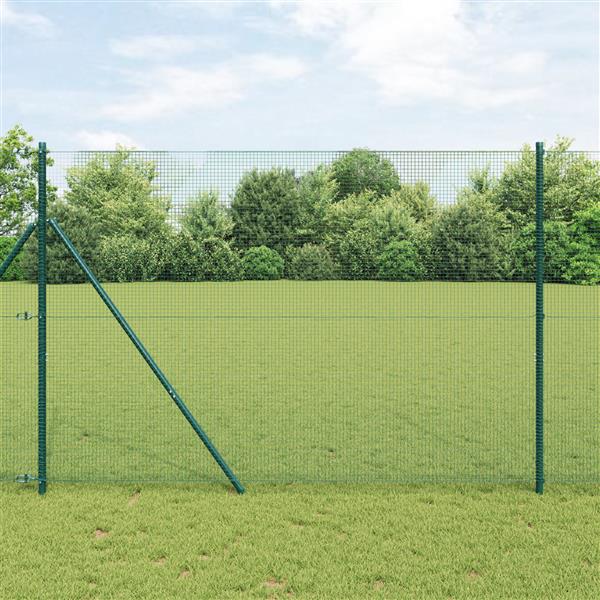 Grote foto vidaxl gelast draadhekje groen 1 5 x 25 m staal tuin en terras hekken en schuttingen