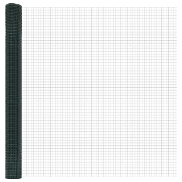 Grote foto vidaxl gelast draadhekje groen 1 5 x 25 m staal tuin en terras hekken en schuttingen