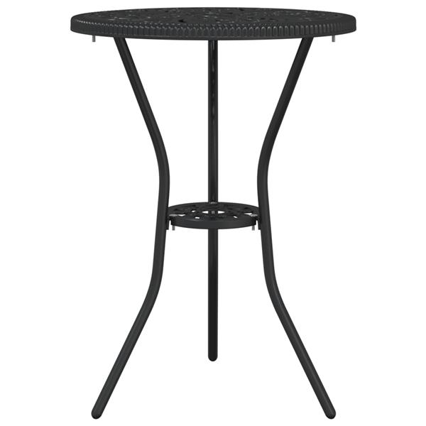 Grote foto vidaxl 3 delige tuinbistroset gietaluminium zwart tuin en terras tuinmeubelen
