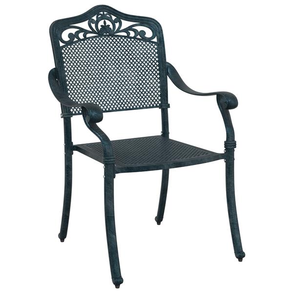 Grote foto vidaxl tuinstoelen 2 st gietaluminium groen tuin en terras tuinmeubelen