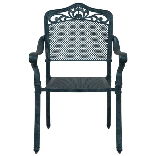 Grote foto vidaxl tuinstoelen 2 st gietaluminium groen tuin en terras tuinmeubelen