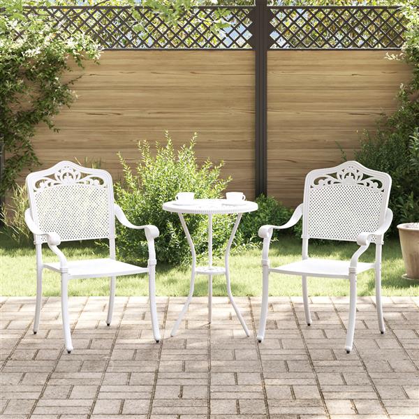 Grote foto vidaxl tuinstoelen 2 st gietaluminium wit tuin en terras tuinmeubelen