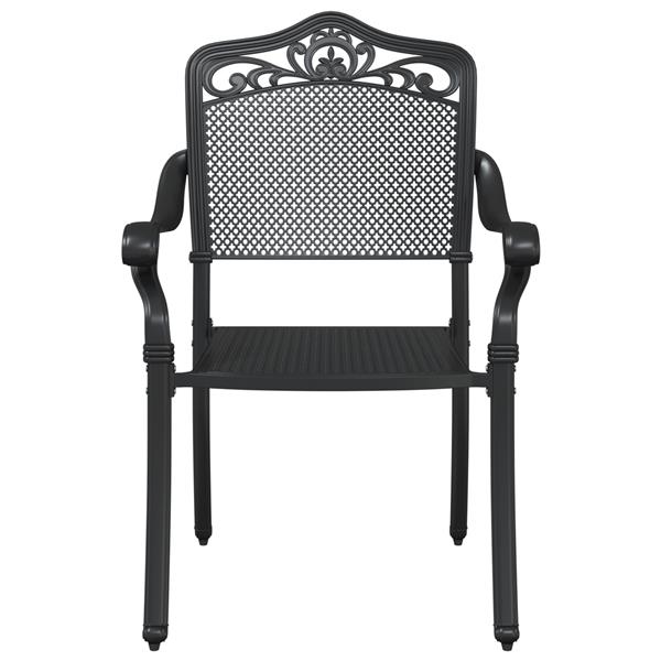 Grote foto vidaxl tuinstoelen 2 st gietaluminium zwart tuin en terras tuinmeubelen