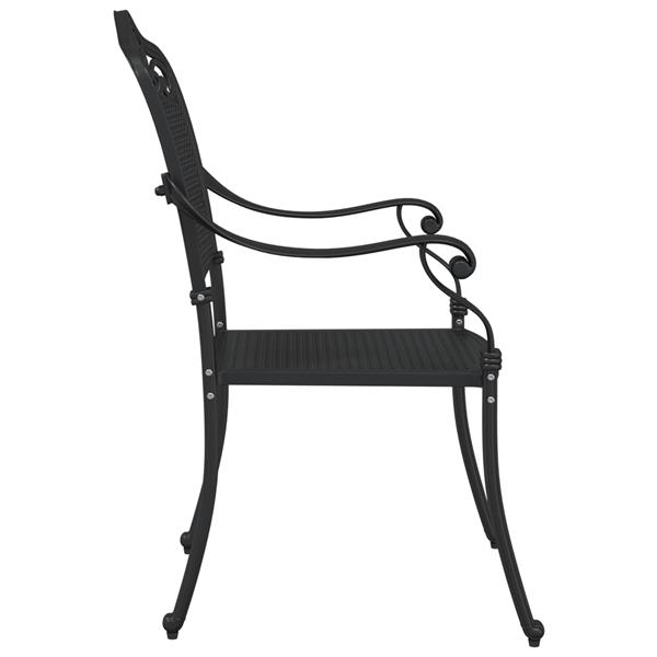 Grote foto vidaxl tuinstoelen 2 st gietaluminium zwart tuin en terras tuinmeubelen