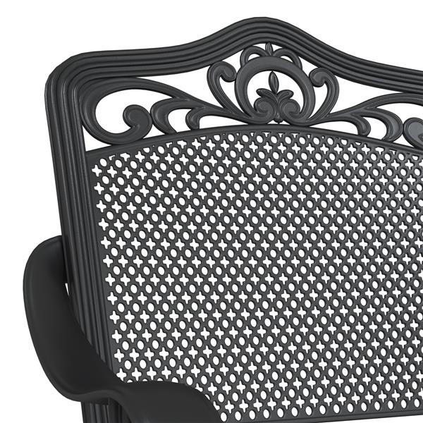 Grote foto vidaxl tuinstoelen 2 st gietaluminium zwart tuin en terras tuinmeubelen