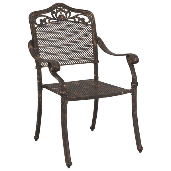 Grote foto vidaxl tuinstoelen 2 st gietaluminium bronskleurig tuin en terras tuinmeubelen