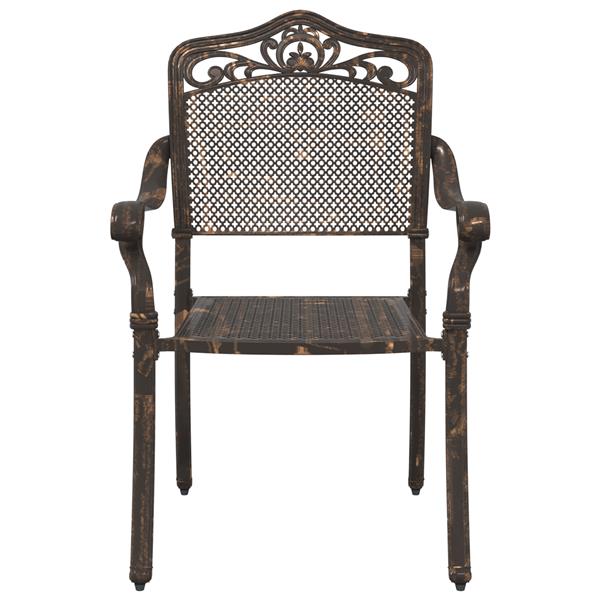 Grote foto vidaxl tuinstoelen 2 st gietaluminium bronskleurig tuin en terras tuinmeubelen