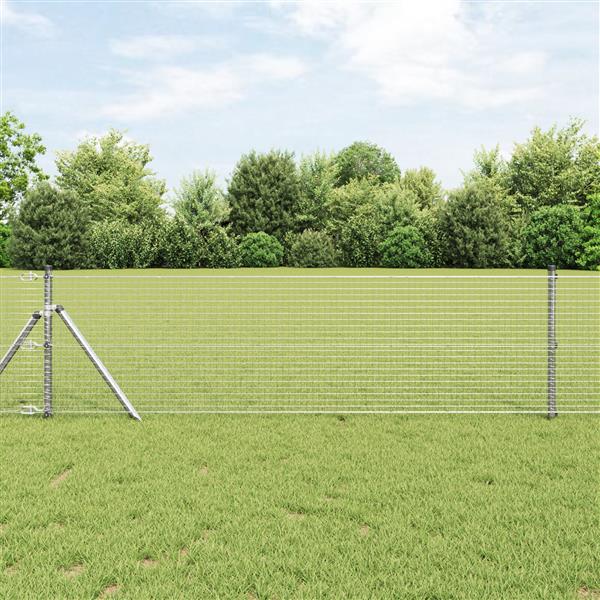 Grote foto vidaxl gelaste draadhek 0.6x100 m gegalvaniseerd staal tuin en terras hekken en schuttingen