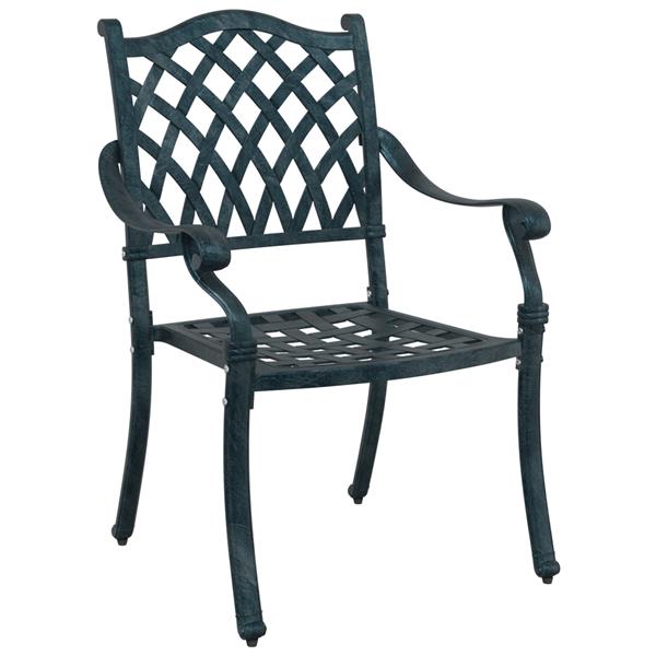 Grote foto vidaxl tuinstoelen 2 st gietaluminium groen tuin en terras tuinmeubelen