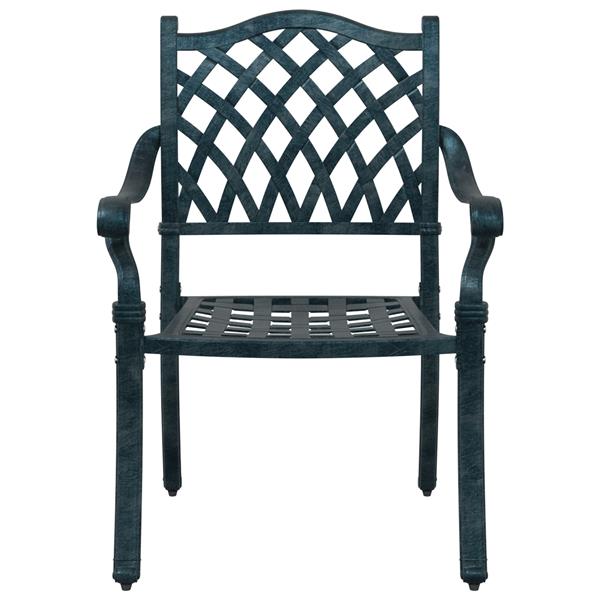 Grote foto vidaxl tuinstoelen 2 st gietaluminium groen tuin en terras tuinmeubelen