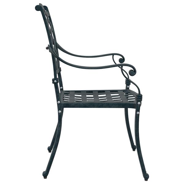 Grote foto vidaxl tuinstoelen 2 st gietaluminium groen tuin en terras tuinmeubelen