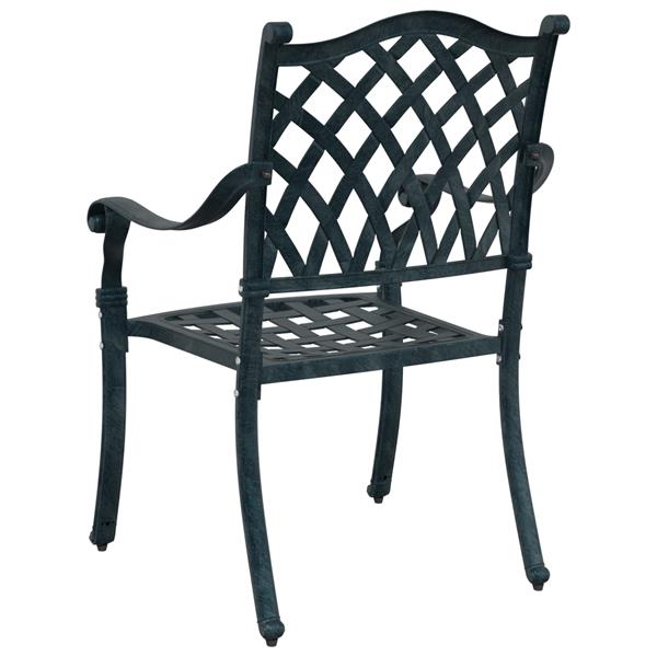 Grote foto vidaxl tuinstoelen 2 st gietaluminium groen tuin en terras tuinmeubelen