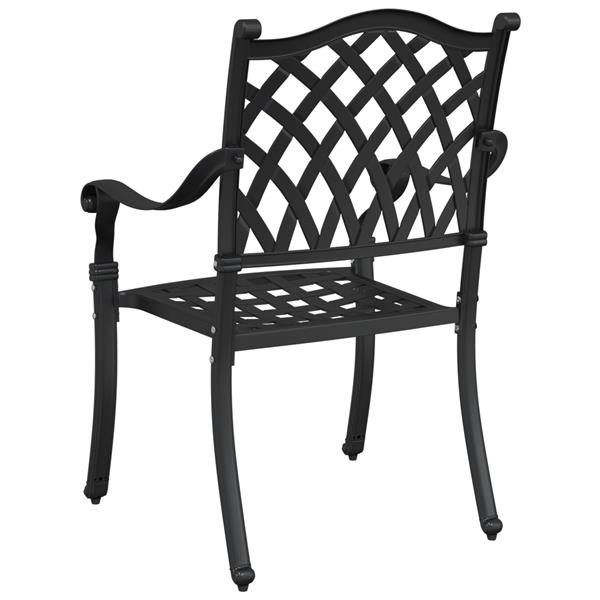 Grote foto vidaxl tuinstoelen 2 st gietaluminium zwart tuin en terras tuinmeubelen