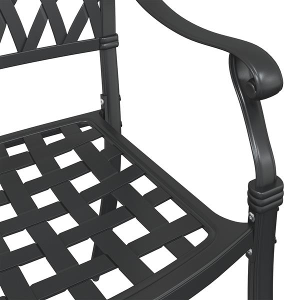 Grote foto vidaxl tuinstoelen 2 st gietaluminium zwart tuin en terras tuinmeubelen