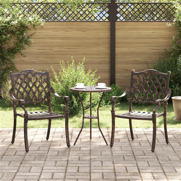 Grote foto vidaxl tuinstoelen 2 st gietaluminium bronskleurig tuin en terras tuinmeubelen