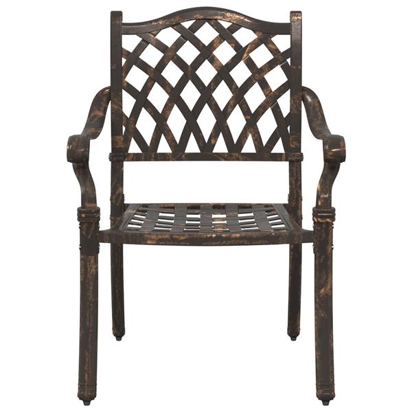 Grote foto vidaxl tuinstoelen 2 st gietaluminium bronskleurig tuin en terras tuinmeubelen