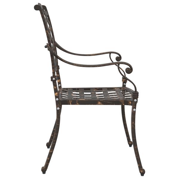 Grote foto vidaxl tuinstoelen 2 st gietaluminium bronskleurig tuin en terras tuinmeubelen
