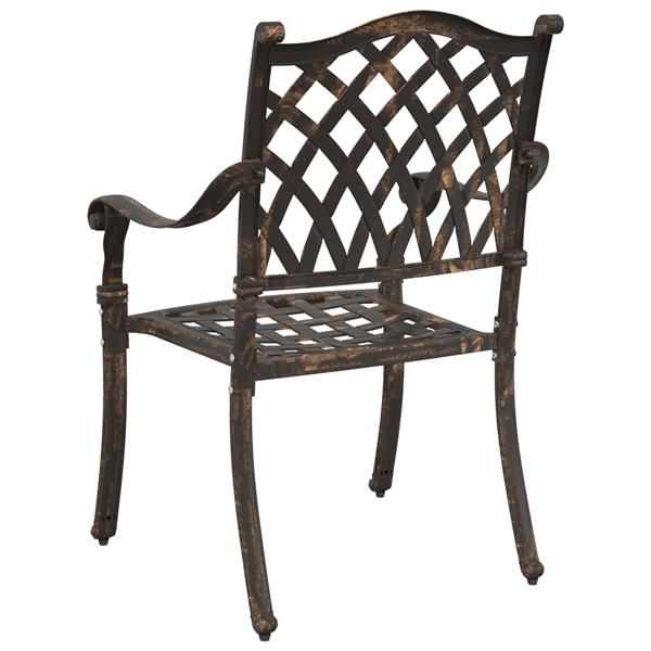 Grote foto vidaxl tuinstoelen 2 st gietaluminium bronskleurig tuin en terras tuinmeubelen
