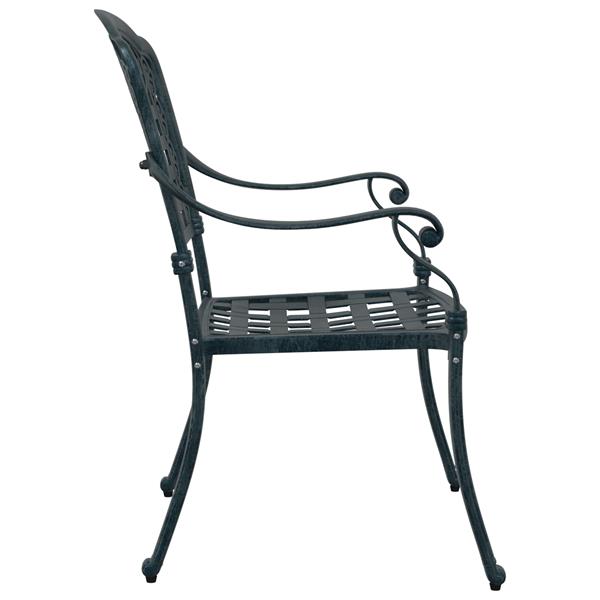 Grote foto vidaxl tuinstoelen 2 st gietaluminium groen tuin en terras tuinmeubelen