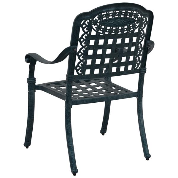 Grote foto vidaxl tuinstoelen 2 st gietaluminium groen tuin en terras tuinmeubelen