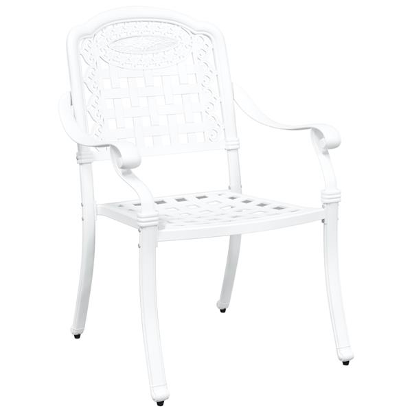 Grote foto vidaxl tuinstoelen 2 st gietaluminium wit tuin en terras tuinmeubelen