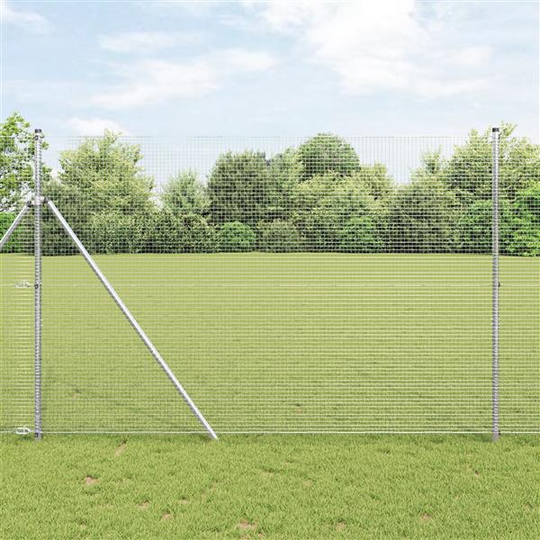 Grote foto vidaxl gelast draadhek 1 5x50 m gegalvaniseerd staal tuin en terras hekken en schuttingen