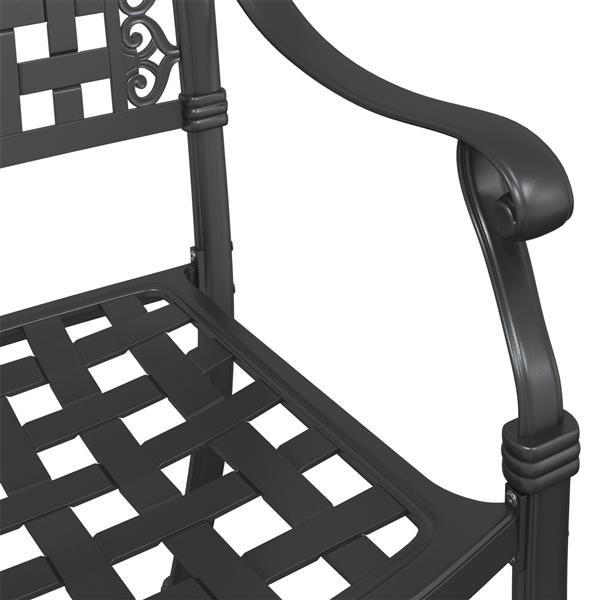 Grote foto vidaxl tuinstoelen 2 st gietaluminium zwart tuin en terras tuinmeubelen