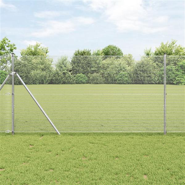 Grote foto vidaxl gelast draadhek 1x50 m gegalvaniseerd staal tuin en terras hekken en schuttingen