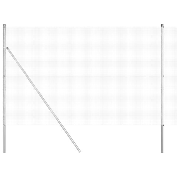 Grote foto vidaxl gelast draadhek 1 6x25 m gegalvaniseerd staal tuin en terras hekken en schuttingen