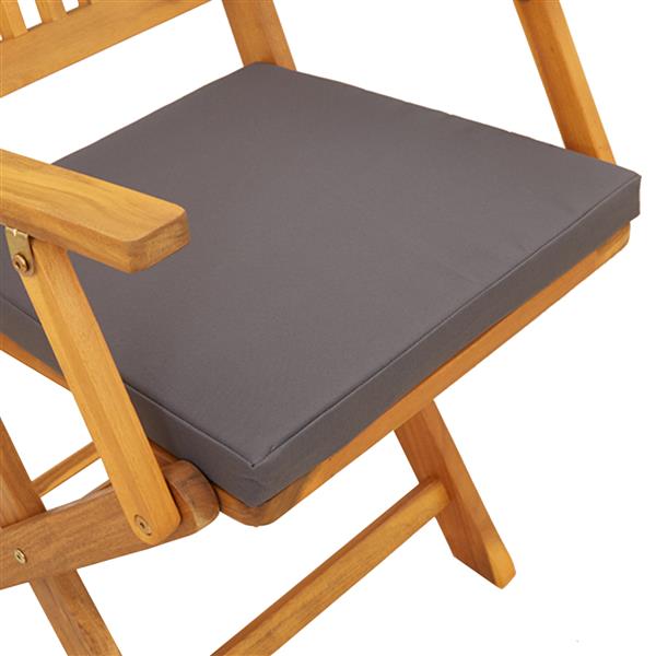 Grote foto vidaxl tuinstoelen 2 st inklapbaar met grijs kussen massief acaciahout tuin en terras tuinmeubelen