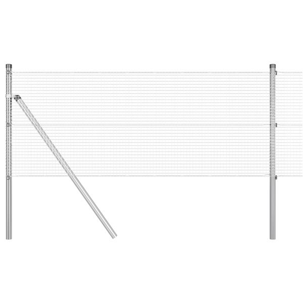 Grote foto vidaxl gelaste draadomheining 0.4x25 m gegalvaniseerd staal tuin en terras hekken en schuttingen