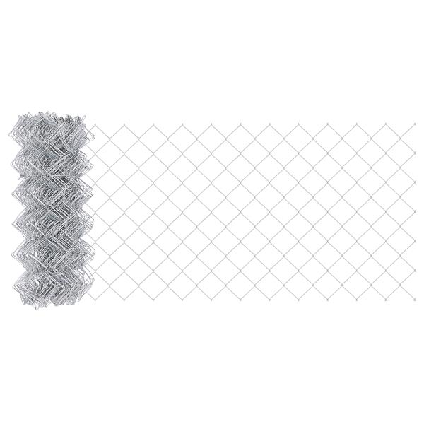 Grote foto vidaxl ketenlinkhek 0.8x10 m ge galvaniseerd staal tuin en terras hekken en schuttingen