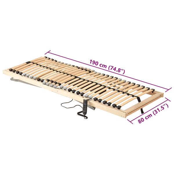 Grote foto vidaxl elektrische lattenbodem met 26 latten 7 zones 80x190 cm antiek en kunst stoelen en banken