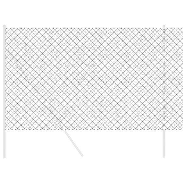 Grote foto vidaxl ketenlink hek grijs 1 5x10 m staal tuin en terras hekken en schuttingen