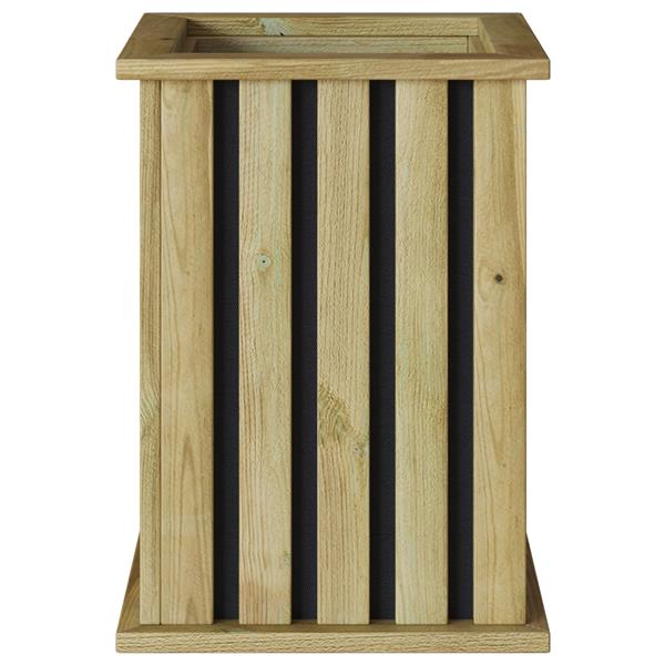 Grote foto vidaxl tuinplantbak met liner 33x33x45 cm ge mpregneerd hout vuren tuin en terras overige tuin en terras