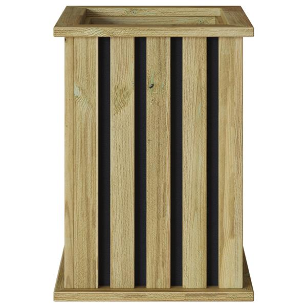Grote foto vidaxl tuinplantbak met liner 33x33x45 cm ge mpregneerd hout vuren tuin en terras overige tuin en terras