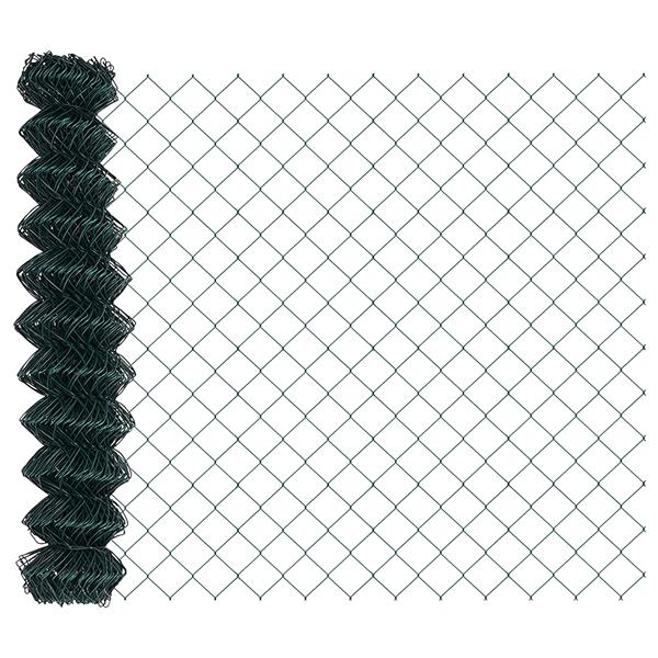 Grote foto vidaxl kettinglink hek groen 1 4x25 m staal tuin en terras hekken en schuttingen