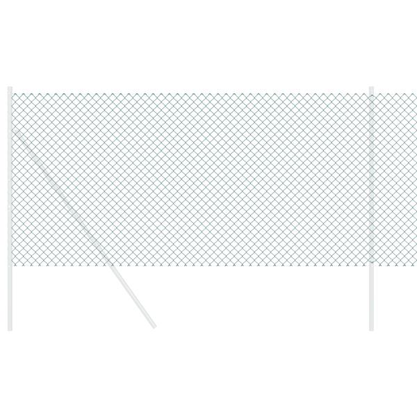 Grote foto vidaxl kettinglinkhek groen 1 4x10 m staal tuin en terras hekken en schuttingen