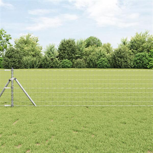 Grote foto vidaxl euro omheining 0.4x25 m gegalvaniseerd staal tuin en terras hekken en schuttingen