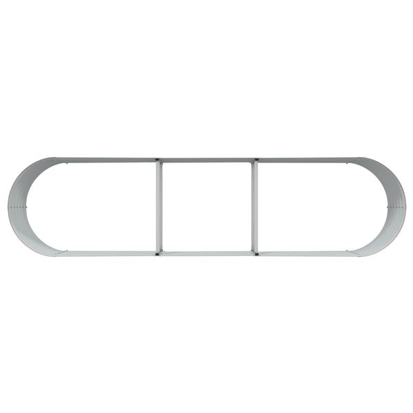 Grote foto vidaxl verhoogd tuinbed bruin met houtlook 320x80x44 cm staal tuin en terras overige tuin en terras